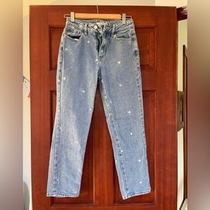 embroidered flower pacsun jeans